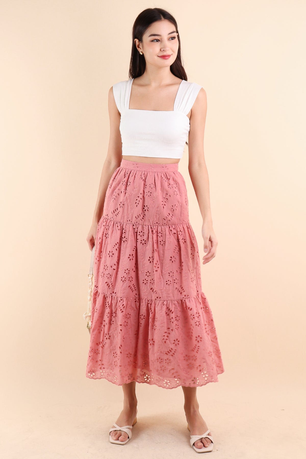 Peasant clearance eyelet skirt